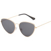 Trend sunglasses, metal marine universal glasses solar-powered, European style, cat's eye