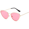 Trend sunglasses, metal marine universal glasses solar-powered, European style, cat's eye