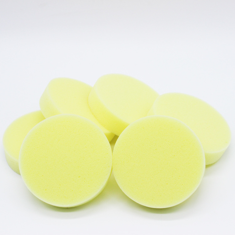 多功能清洁膏海绵汽车打蜡海绵10.2cm圆形家具汽车去污海绵批发
