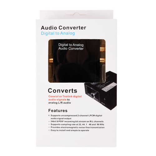 Cross-border digital to analog 3.5 audio coaxial converter fiber optic to analog spdif to lotus decoder