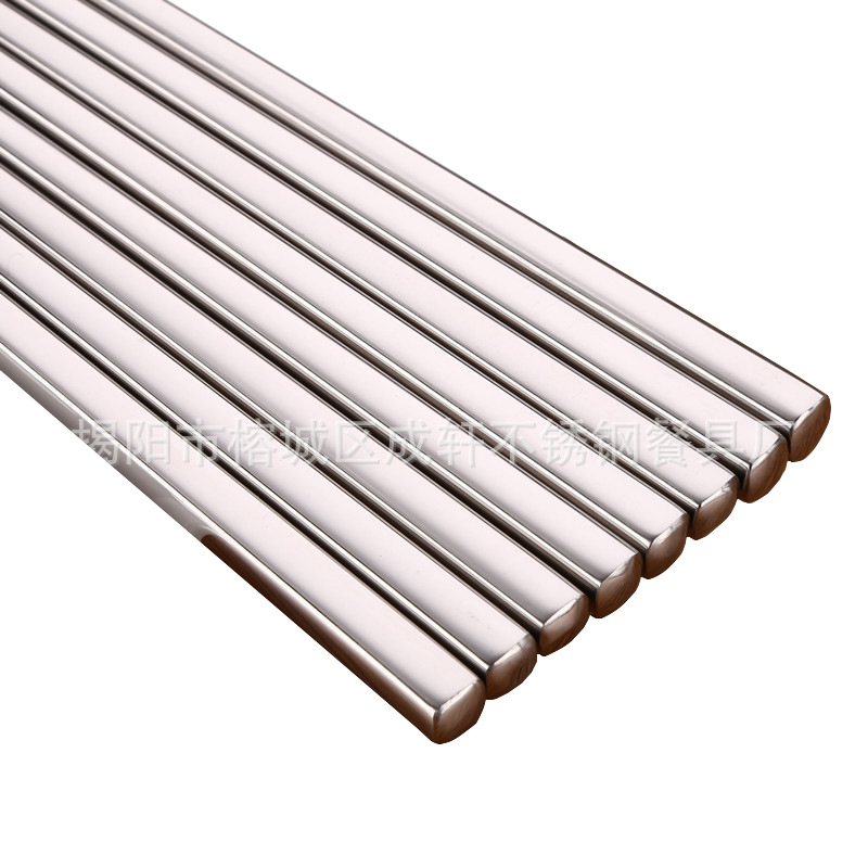 8cm de acero inoxidable 304 palillos cuadrados medio cuadrado palillos coreanos palillos al por mayor Jieyang vajilla