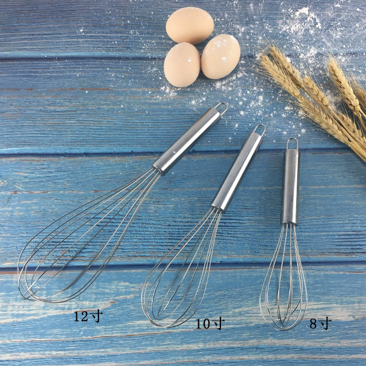 В наличии ручка из нержавеющей стали ручной взбиватель яиц 8 дюймов 10 дюймов 12 дюймов 6 линий бытовой миксер инструмент для выпечки