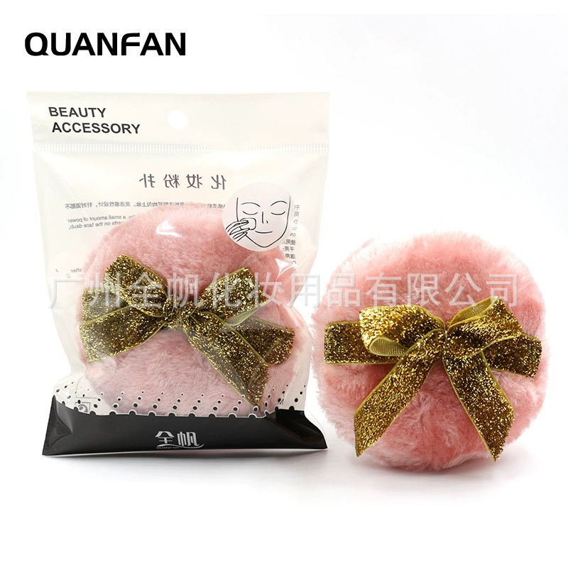 Пудра-кукла (QUANFAN) плюшевая спонж для макияжа с бантом, мягкий аппликатор для пудры 15 г