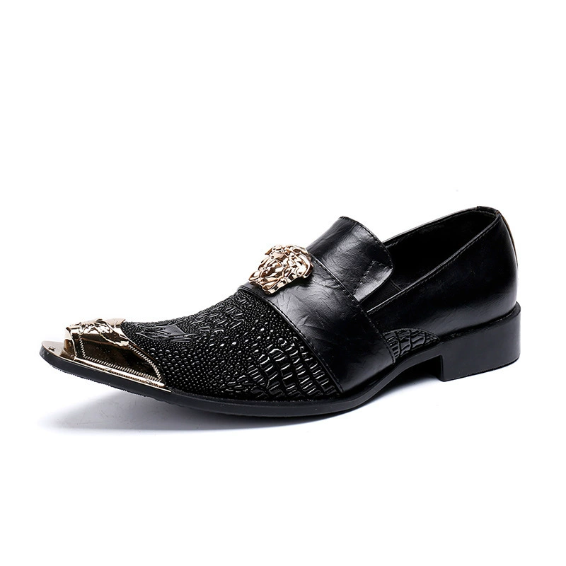 Мужские кожаные туфли в европейском стиле, деловые кожаные туфли с острым носком в британском стиле, модные корейские мужские туфли, дышащие однослойные туфли из натуральной кожи, свадебные туфли