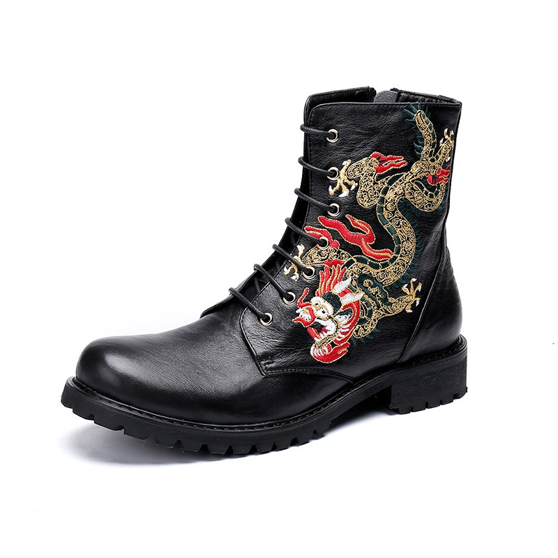 Новые Ботинки Челси, мужские Модные Винтажные ботинки из воловьей кожи, мужские британские Ботинки Martin со средним верхом, мужские короткие сапоги, высокие кожаные сапоги, модные