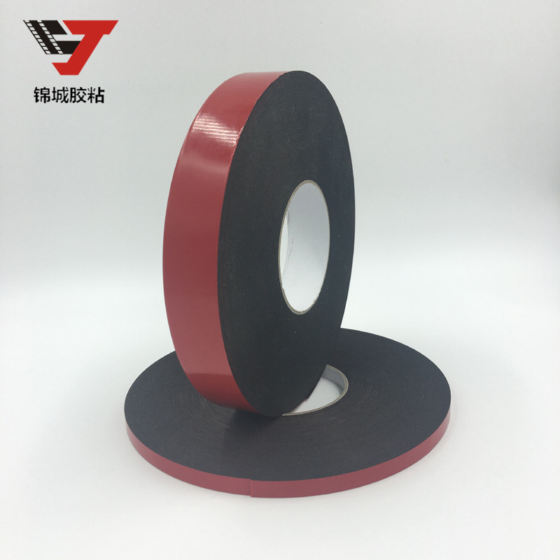 Jincheng adhesivo PE esponja negro fuerte placa de identificación de espuma de coche impermeable pegamento de espuma de publicidad cinta de doble cara 1mm