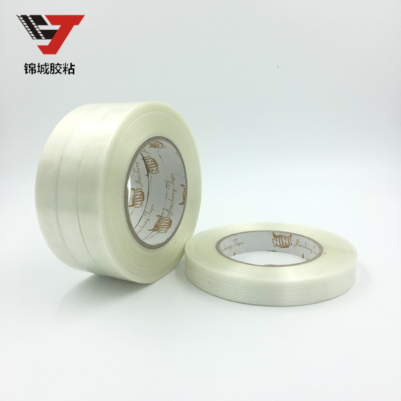 Jincheng cinta de fibra de vidrio transparente modelo de avión refrigerador super fuerte adhesivo Oficina recta doble línea de tela de cinta a rayas