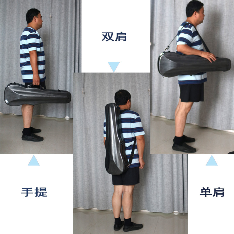 Fibra de carbono violín caja bolsa mochila violín bolsa viola caja bolsa portátil super high-end 44