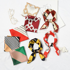 小方巾【50cm】絲巾女 韓國百搭領巾裝飾文藝復古ins春秋冬季圍巾