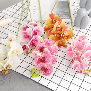 Origin Source Guangzhou Flower Wholesale 3D Fingerprint 6 Plush Home Decoration Fake Flower Tea Room Zen Flower
