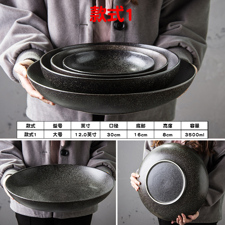 Tazón de cerámica grande Tazón de sopa Tazón de arroz banquete tazón de sopa