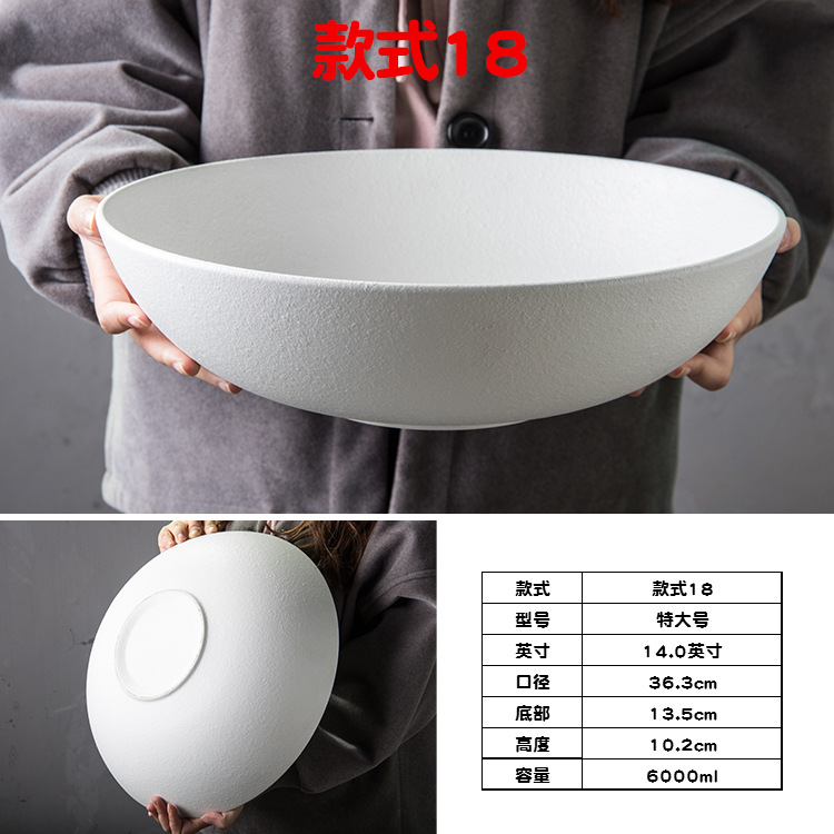 Tazón de cerámica grande Tazón de sopa Tazón de arroz banquete tazón de sopa