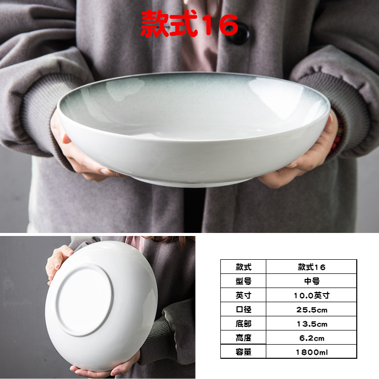 Tazón de cerámica grande Tazón de sopa Tazón de arroz banquete tazón de sopa