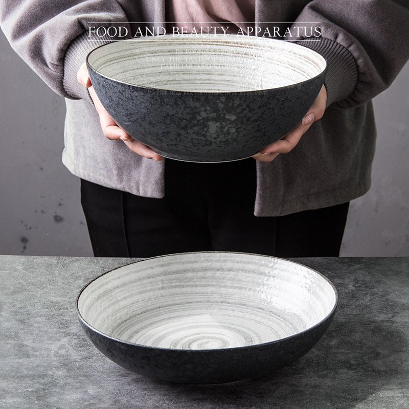Tazón de cerámica grande Tazón de sopa Tazón de arroz banquete tazón de sopa