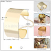 Fashionable universal metal accessory, bracelet, European style, simple and elegant design, gold and silver, mirror effect