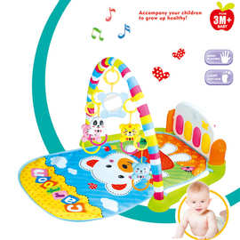 新生婴儿脚踏钢琴健身架器 宝宝音乐游戏毯益智玩具 多功能爬行垫