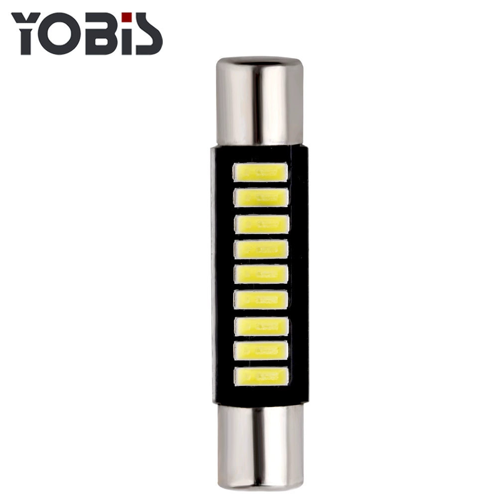 Youbisi Автомобильный светодиодный светильник для чтения B6 29MM 4014 9SMD с плоской головкой двойной заостренный 31MM потолочный светильник