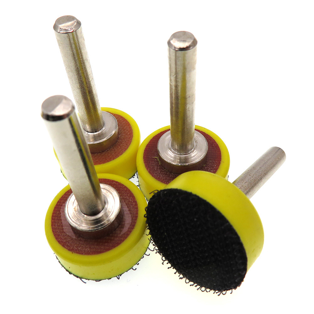 外贸货源 1寸25mm电动粘扣抛光盘自粘背绒砂纸打磨盘吸盘自粘式M6