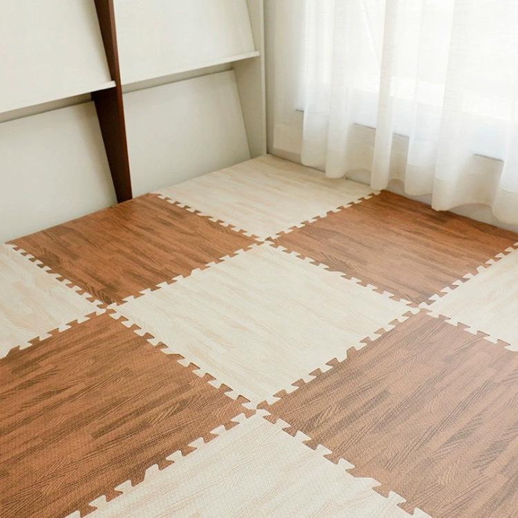 Детский foam-плакат пол, пазлы-деревянная плитка, 60×60 см, толщина 10/12 мм, защитa от падения