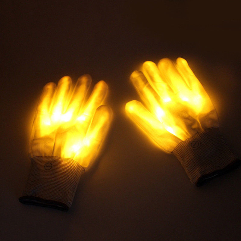 Guantes luminosos LED transfronterizos Guantes luminosos coloridos etapa dedo mágico rendimiento flash guantes accesorios de rendimiento