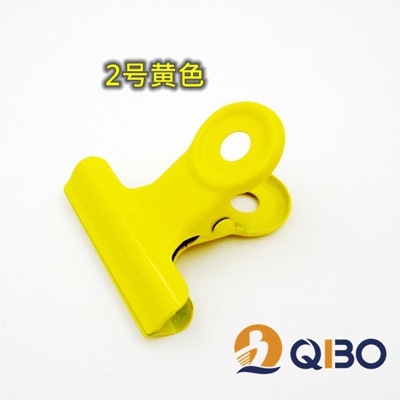 Directo de fábrica 3CM Candy Pink file titular de boleto de cabeza redonda snack sellado color papelería titular de boleto de metal