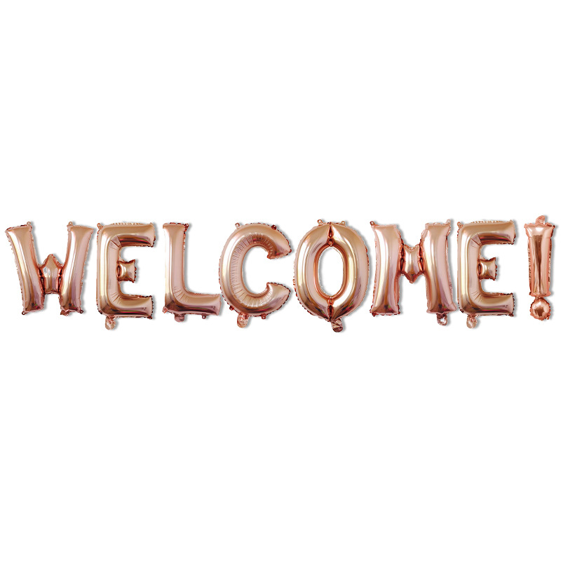 Decoración de la temporada escolar globo 16 pulgadas Bienvenido a la carta globo Homecoming party supplies