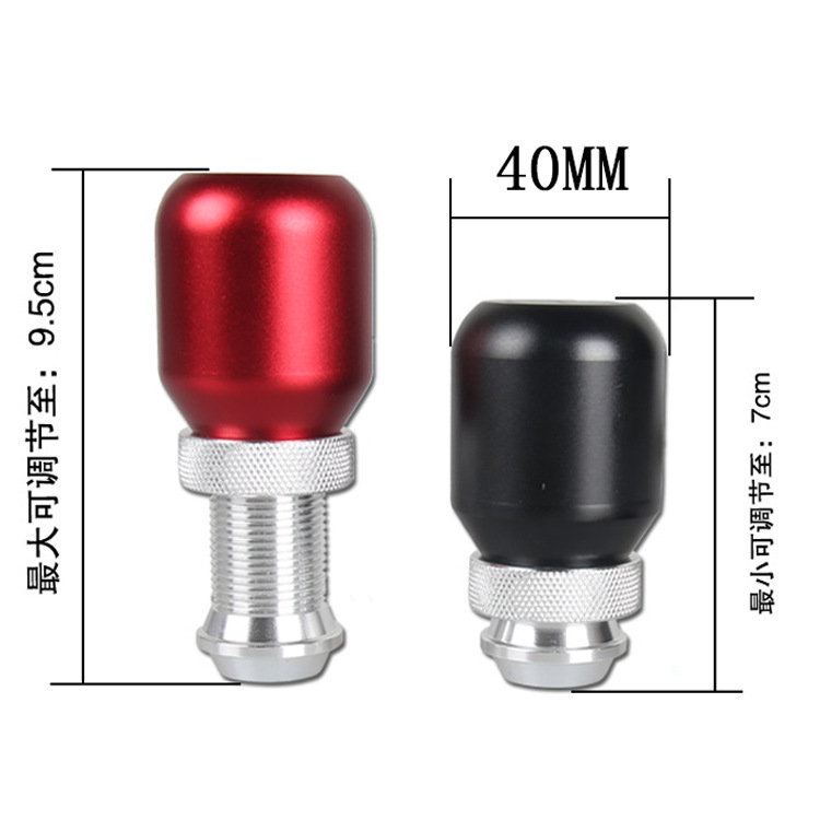 Directo de fábrica modificación del coche retráctil cabeza de cambio universal cabeza de palo extensible palanca de cambio de aleación de aluminio esmerilado