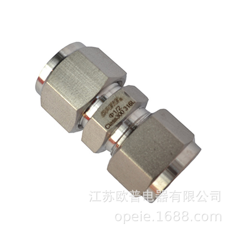 欧普厂家专业生产仪表接头 直销SK系列双卡套接头 直通中间接头