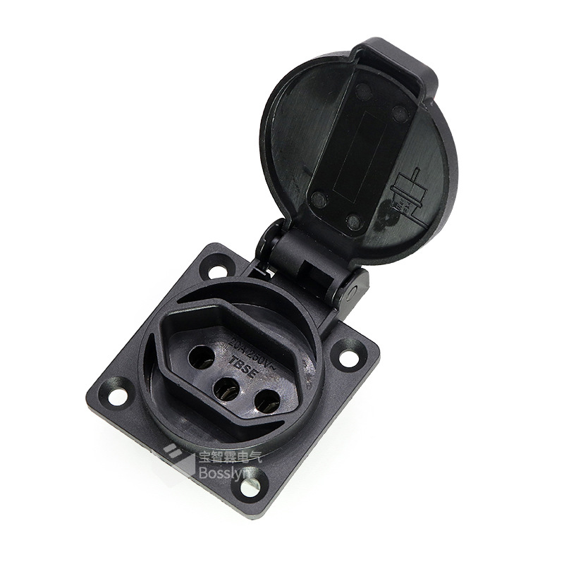 巴西插座标准（NBR 14136）三孔防水插座 组装接线插头配套