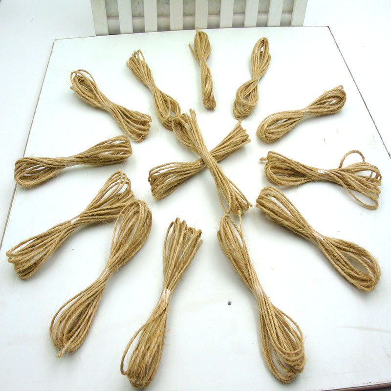 原色麻绳 复古黄麻绳装饰品照片墙麻绳材料捆绑绳DIY粗细麻绳轴状