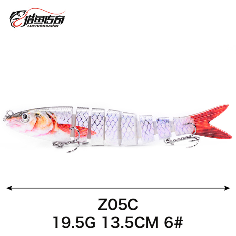 Directo de fábrica de múltiples secciones Luya cebo 8-Sección pescado agua dulce mar pesca cebo duro cebo Luya cebo tiro largo Venta caliente 13,5 cm