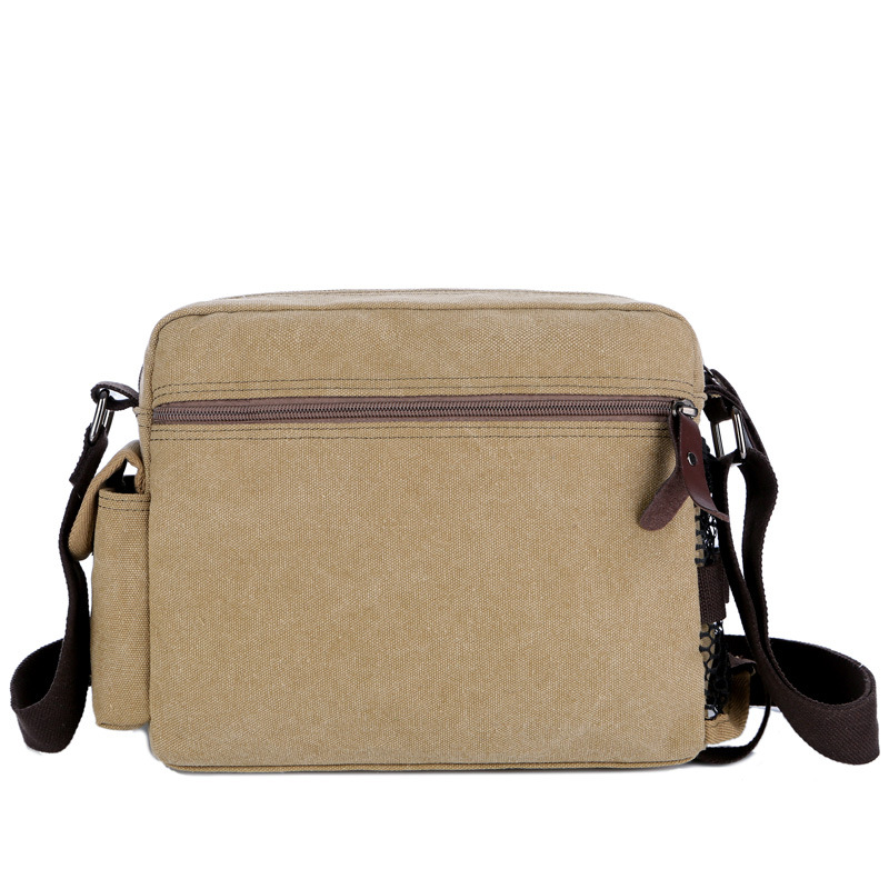 New Manjianghong Multifunctional Men's Canvas Bag Casual Bag All-match Retro Shoulder Bag Small Bag Crossbody Bag Wholesale