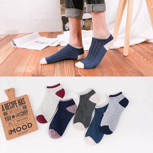 Summer and Autumn New Casual Boat Socks, Cotton Light Mouth Men's Socks, Men's Socks from Street Vendor Supply, Short Socks Manufacturer Wholesale