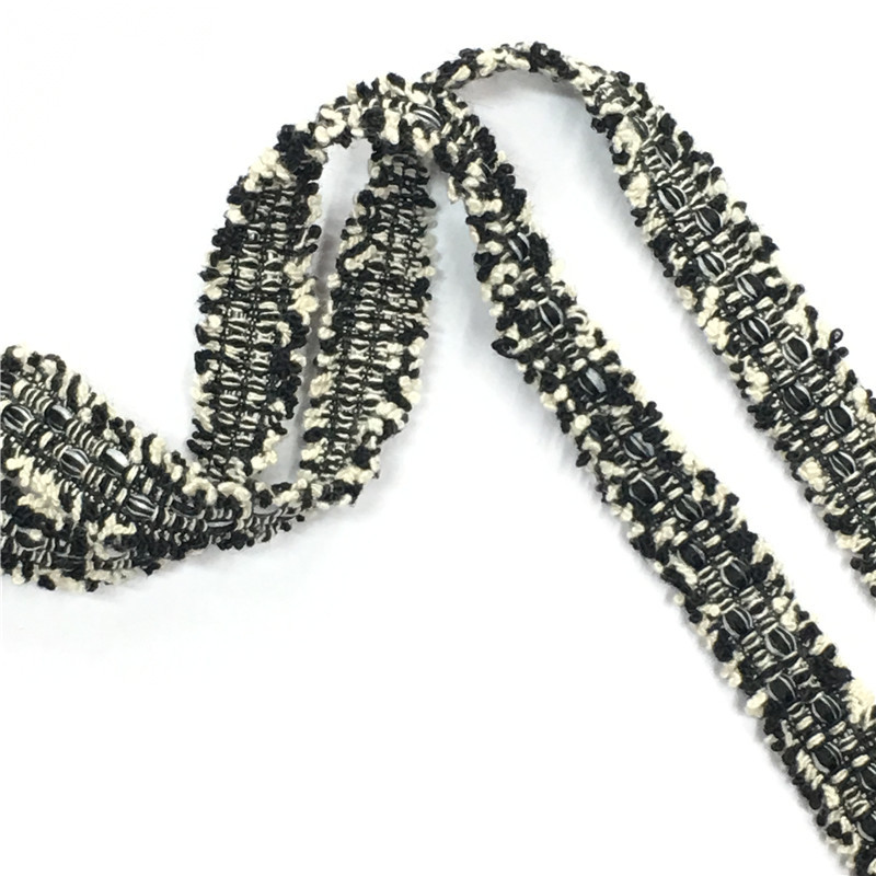 厂家现货民族风黑白织带须花边 鞋帽箱包舞台装服装辅料优惠供应