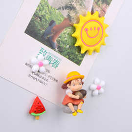 卡通创意PVC抱坚果小妹 冰箱贴强力吸铁石磁铁留言贴 磁力贴