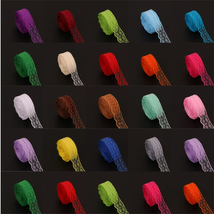 10 ярдов рулон рисового слова односторонние неэластичные кружевные аксессуары для одежды цветные кружева иностранные предприятия для прямых продаж с фабрики