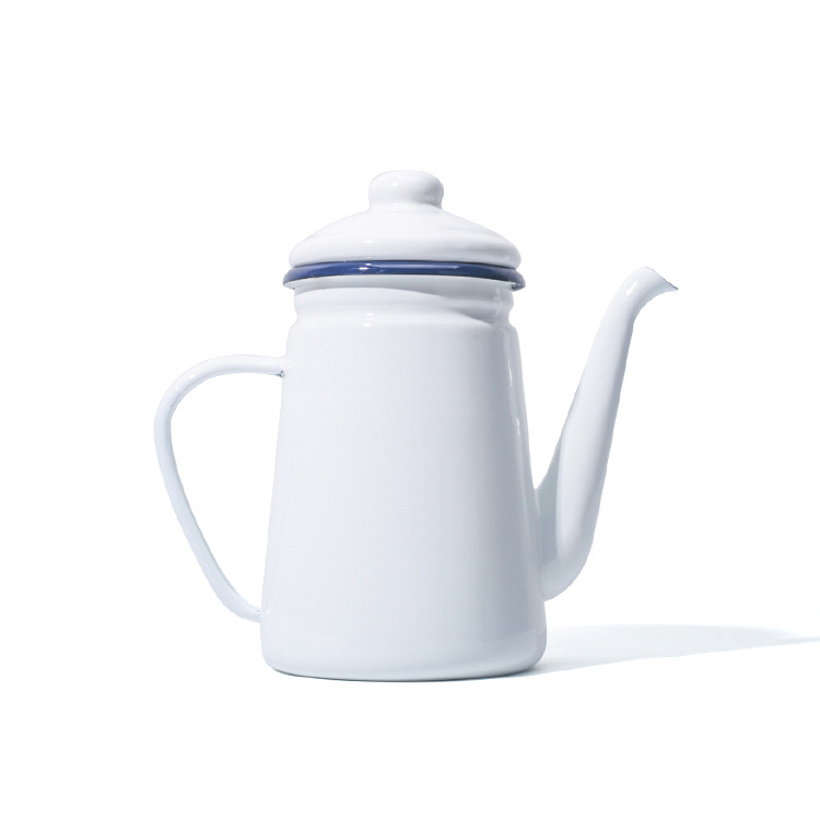 Olla de esmalte europeo color esmalte Engrasador olla de café esmalte de mano tetera Cocina de Inducción estufa de gas disponible