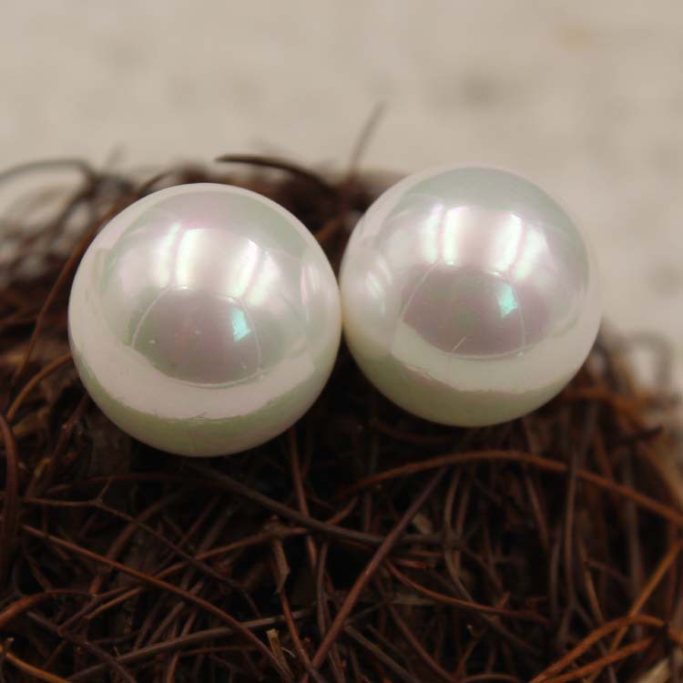 メーカー卸売り白色半穴貝殻珠3-18mm深海貝珠diyピアスペンダント髪クリップ真珠散珠