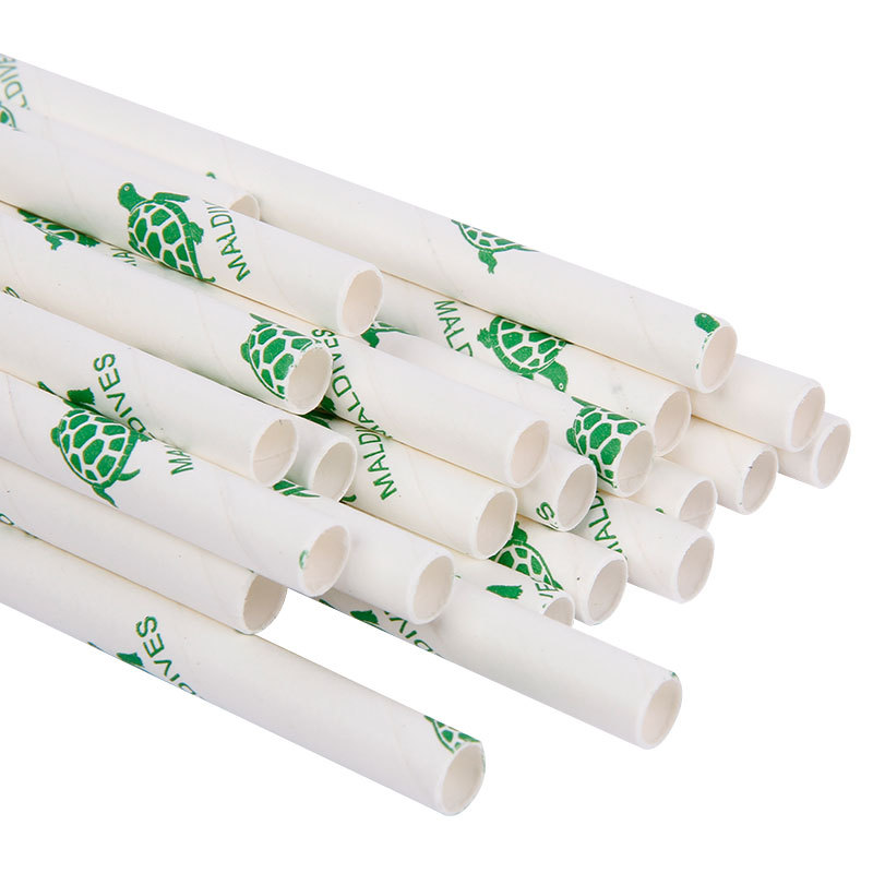 Disposable creative colored animal paper straws, new style degradable eco-friendly for juice and milk tea, home paper straws