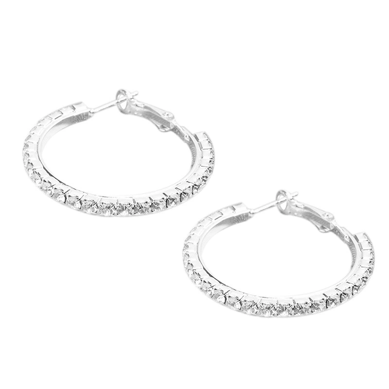 Серьги кольца корейский стиль, серебро, диаметры 20–100 мм, лёгкая модная аксессуар