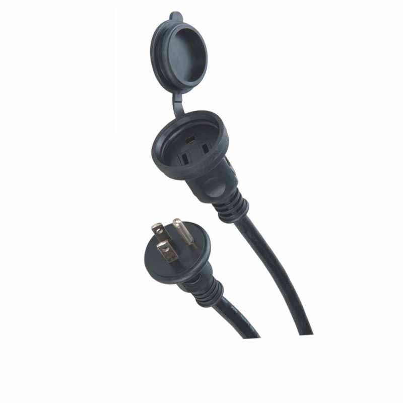 【厂家供应】日规两芯防雨型插头 PSE认证灼热丝漏电起痕防水插头