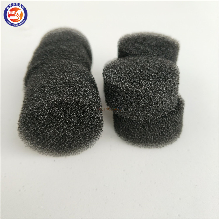 厂家批发 9mm粗孔黑色圆形六角指尖清洗海美容印花绵 细孔海绵片