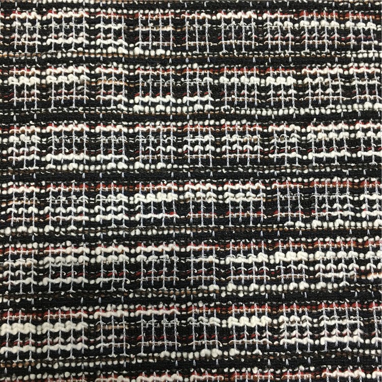 供应针织TC仿粗针提花布  粗针提花 服装面料