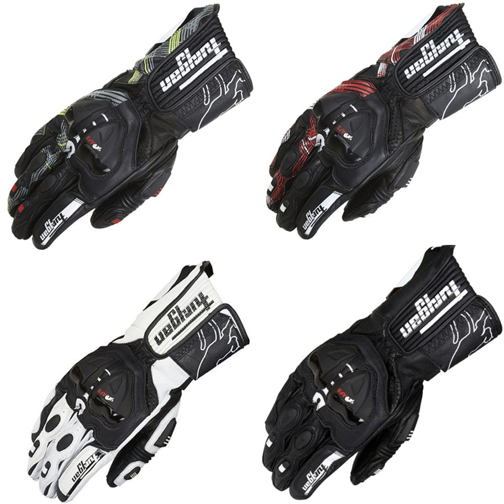 Furygan AFS19 오토바이 긴 장갑 가죽 하드 쉘 레이싱 사이클링 장갑 낙하 방지 통기성 미끄럼 방지