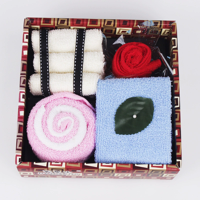 Хлопковое Подарочное полотенце с принтом Игривое и милое мягкое приятное для кожи волокно леденец оставляет Подарочное полотенце