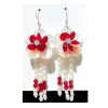 Organic crystal earings, earrings with tassels handmade, wholesale, silver 925 sample, internet celebrity