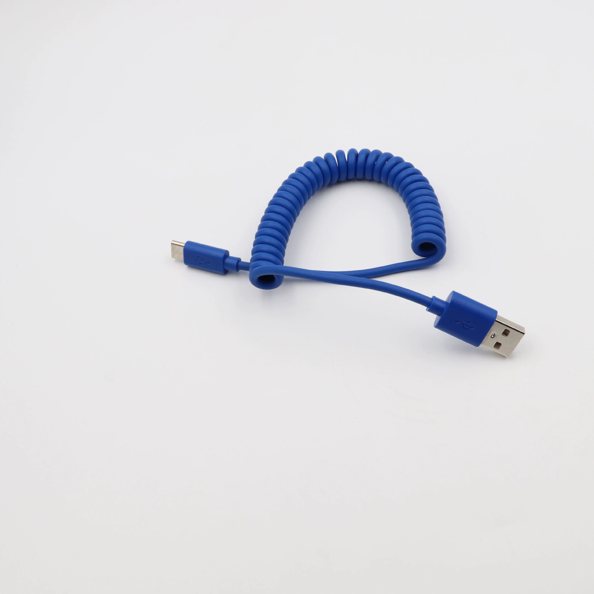 Type-C кабель для данных PU спиральный, 1.2 м, пружинный кабель для автомобиля, быстрая зарядка для телефона