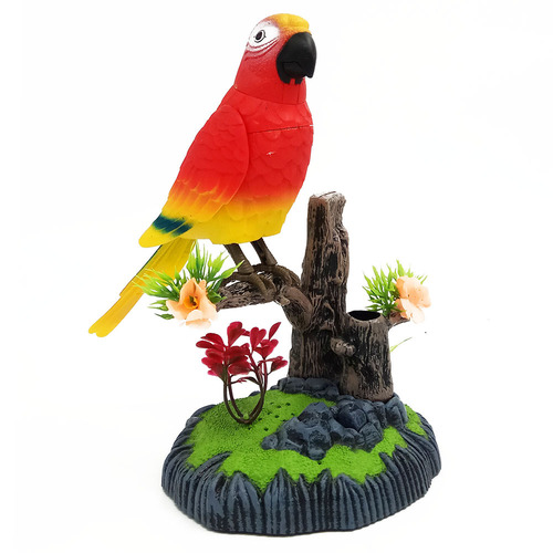 [Voice Controlled Bird Collection-506] Simulated bird electronic pets, electric induction and interesting creative pen holder decorations