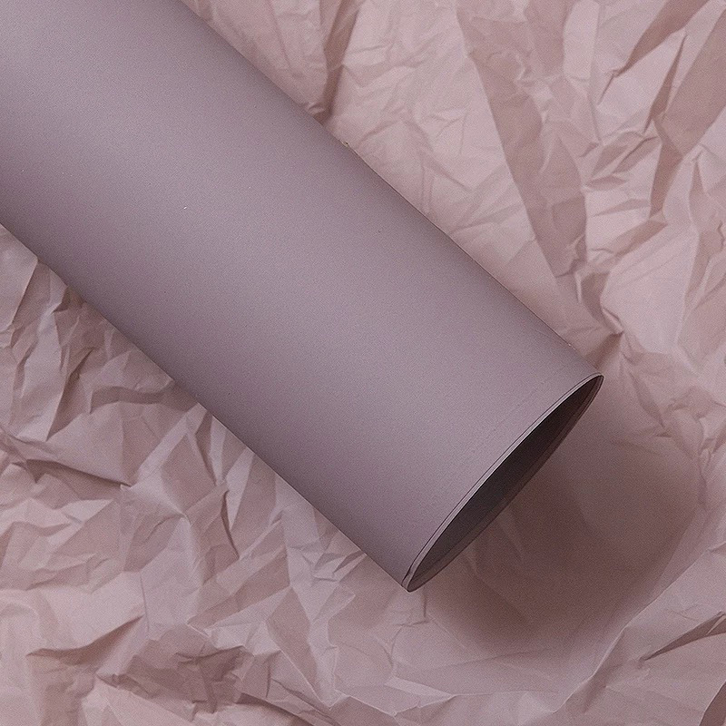 Papel de embalaje de regalo de flores Papel de envoltura de papel de preservación de papel de revestimiento de ramo coreano Película de luz suave Lisa impermeable