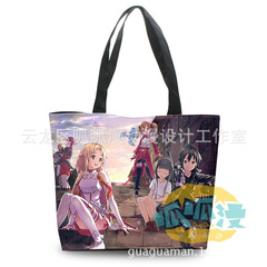 動漫PU皮單肩包初音約會陰陽絲巴衛fate夏目小埋艦娘銀魂橫款包